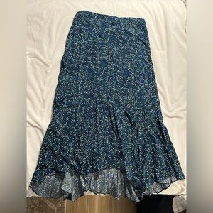 Max Studio Blue Speckled High Low Skirt